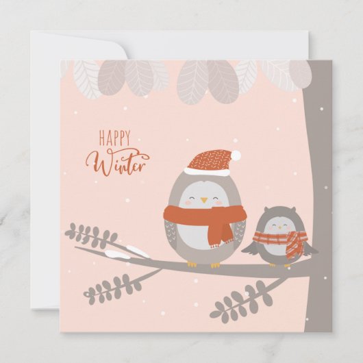 Happy Winter Feestdagenkaart (Voorkant)