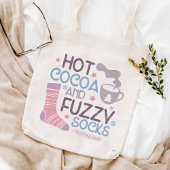 Happy Winter Hete Cacao en Fuzzy Sokken Tote Bag