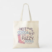 Happy Winter Hete Cacao en Fuzzy Sokken Tote Bag (Achterkant)