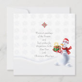 Happy Winter Holiday met Santa Kaart (Achterkant)