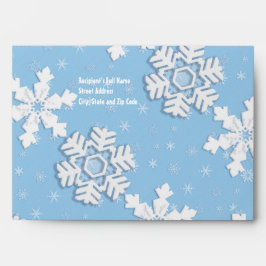 Happy Winter Holiday Snowy Fairy Tale Sky Blue Envelop