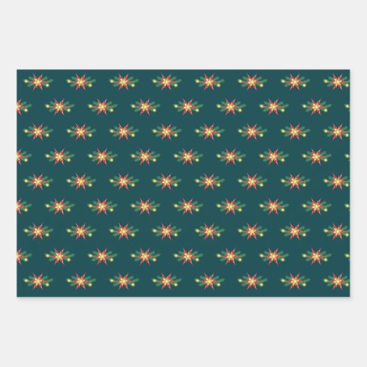 Happy Winter Holiday Snowy Fairy Tale with Santa Inpakpapier Vel (Voorkant 3)