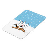 Happy Winter Snow Beagle - Cute Cartoon Dog Magneet (Linkerzijde)