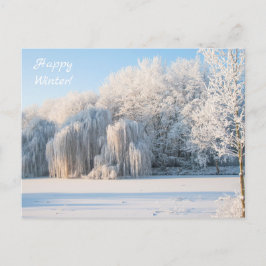 Happy Winter Snow Photo Briefkaart