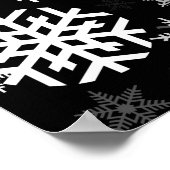 Happy Winter Snowflakes Pattern voor iedereen Poster (Hoek)