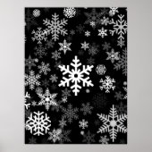 Happy Winter Snowflakes Pattern voor iedereen Poster (Voorkant)