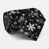 Happy Winter Snowflakes Pattern voor iedereen Stropdas (Opgerold)