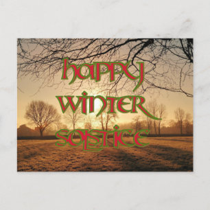 Happy Winter Solstice Briefkaart: Winter Sun Briefkaart