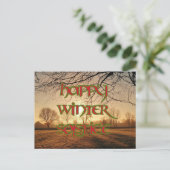 Happy Winter Solstice Briefkaart: Winter Sun Briefkaart (Staand voorkant)