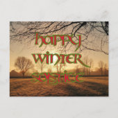 Happy Winter Solstice Briefkaart: Winter Sun Briefkaart (Voorkant)