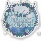 Happy Winter Solstice - Celebrate The Season Sticker (Voorkant)