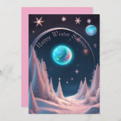 Happy Winter Solstice Feestdagenkaart (Voorkant / Achterkant)