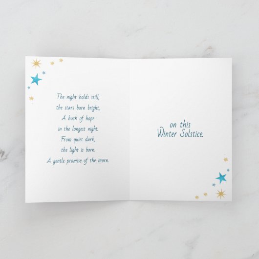 Happy Winter Solstice | Fox in Snow Kaart (Binnen)