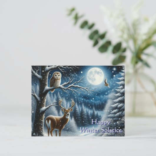Happy Winter Solstice Groet Briefkaart (Staand voorkant)