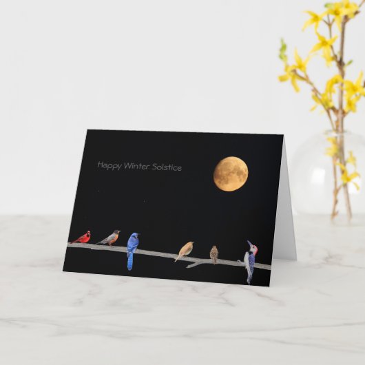 Happy Winter Solstice Kaart (Gele Bloem)