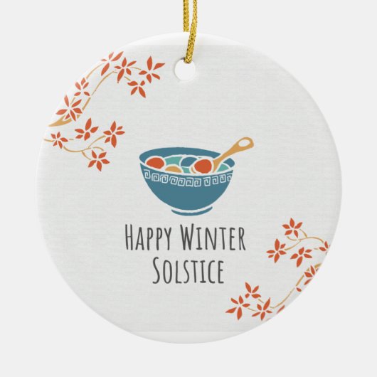 Happy Winter Solstice Keramisch Ornament (Voorkant)