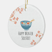 Happy Winter Solstice Keramisch Ornament (Links)