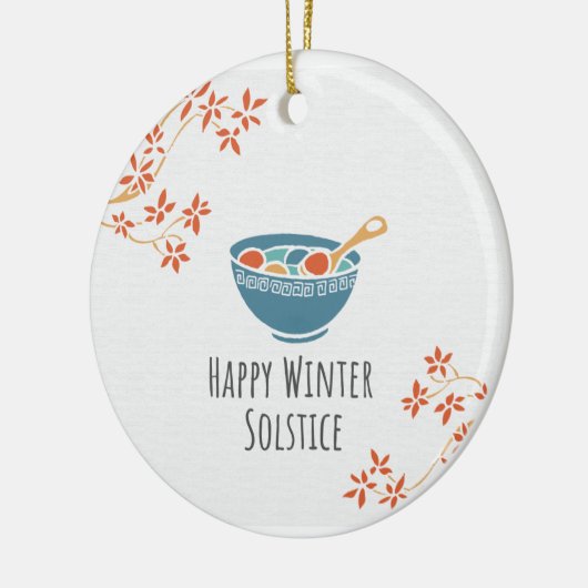 Happy Winter Solstice Keramisch Ornament (Links)