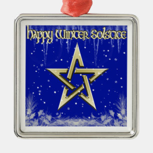 Happy Winter Solstice Metalen Ornament