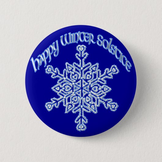 Happy Winter Solstice Ronde Button 5,7 Cm (Voorkant)