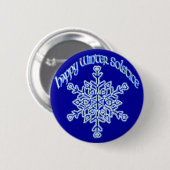 Happy Winter Solstice Ronde Button 5,7 Cm (Voorkant /achterkant)