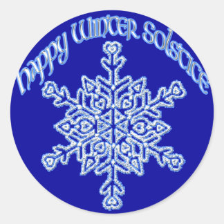 Happy Winter Solstice Ronde Sticker