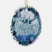 Happy Winter Solstice - vieren het seizoen Keramisch Ornament (Rechts)