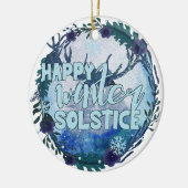 Happy Winter Solstice - vieren het seizoen Keramisch Ornament (Links)