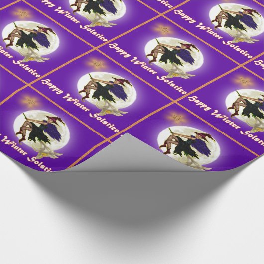 Happy Winter Solstice (Yule) Cadeaupapier (Hoek)