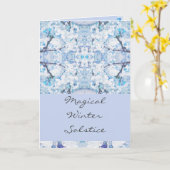 Happy Winter Solstice Yule Snow Kaart (Gele Bloem)