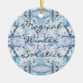 Happy Winter Solstice Yule Snow Keramisch Ornament (Voorkant)