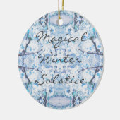 Happy Winter Solstice Yule Snow Keramisch Ornament (Links)