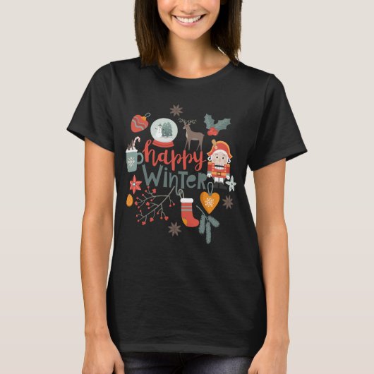 Happy Winter T-Shirt (Voorkant)