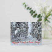 Happy Winter Trails Day! Briefkaart (Staand voorkant)