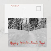 Happy Winter Trails Day! Briefkaart (Voorkant / Achterkant)