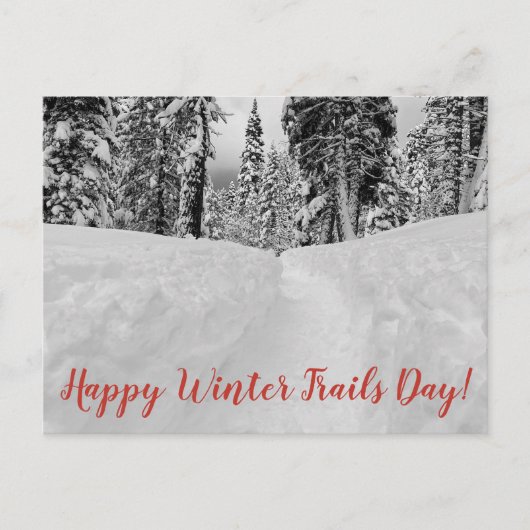 Happy Winter Trails Day! Briefkaart (Voorkant)
