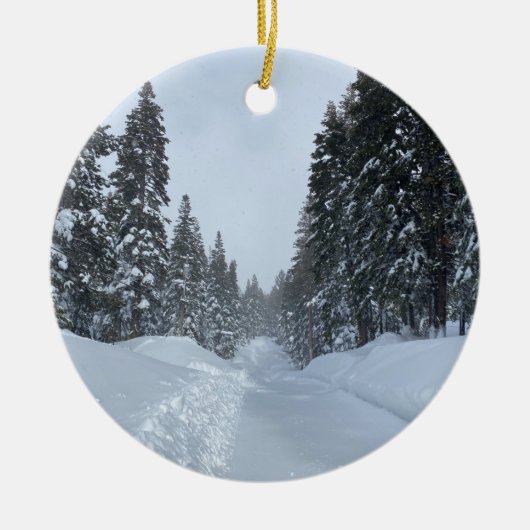 Happy Winter van Tahoe! Keramisch Ornament (Voorkant)