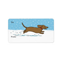 Happy Winter Wiener Dog - Dachshund Holiday