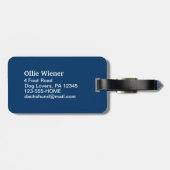 Happy Winter Wiener Dog - Schattigee Dachshund vak Bagagelabel (Achterkant horizontaal)