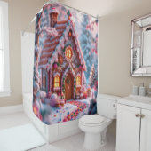 Happy winter with Christmas  Douchegordijn (In situ)