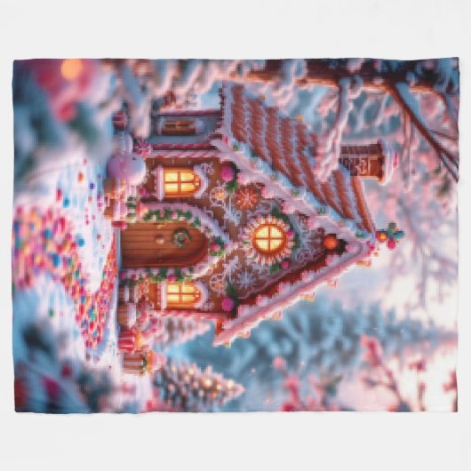 Happy winter with Christmas  Fleece Deken (Voorkant (Horizontaal))