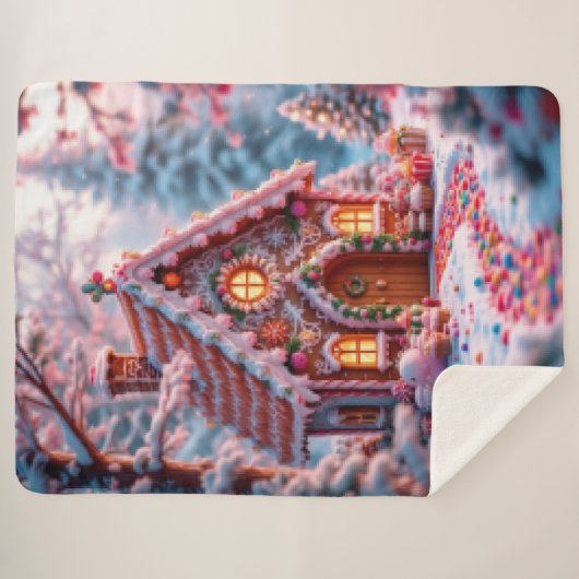 Happy Winter with Christmas  Sherpa Deken (Voorkant (horizontaal))