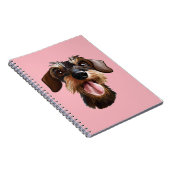 Happy Wirehaered Dachshund Notitieboek (Rechterzijde)