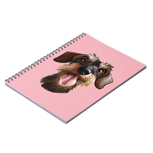 Happy Wirehaered Dachshund Notitieboek (Linkerzijde)