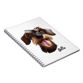 Happy Wirehaered Dachshund Notitieboek (Rechterzijde)