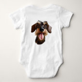 Happy Wirehaered Dachshund Romper (Achterkant)