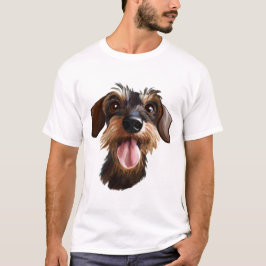 Happy Wirehaered Dachshund T-shirt