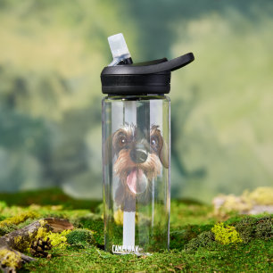 Happy Wirehaered Dachshund Waterfles