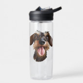 Happy Wirehaered Dachshund Waterfles (Links)