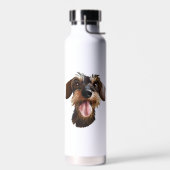 Happy Wirehaered Dachshund Waterfles (Links)
